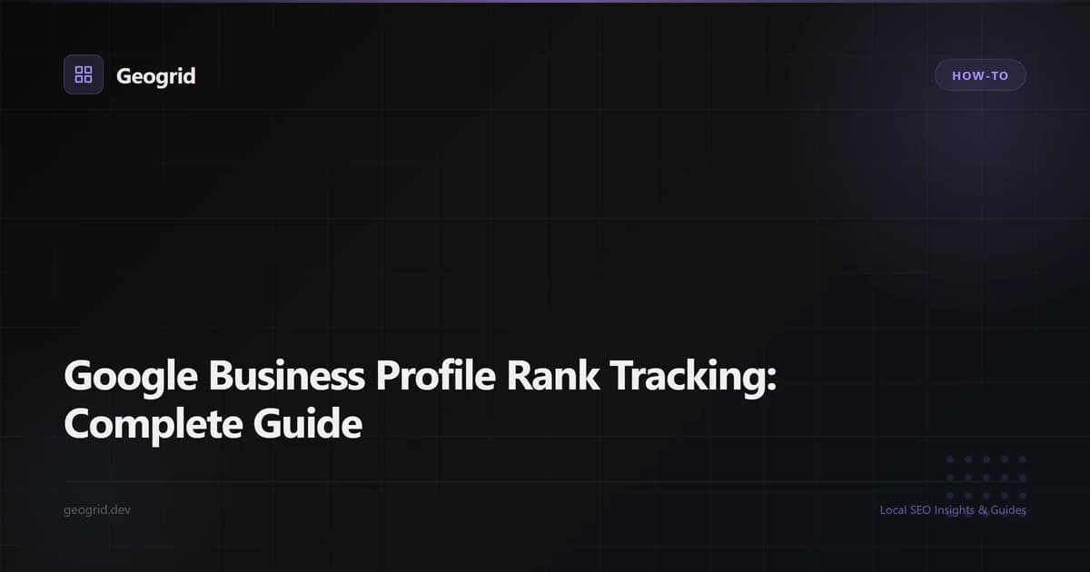 Google Business Profile rank tracking heatmap showing grid-based GBP visibility across a city