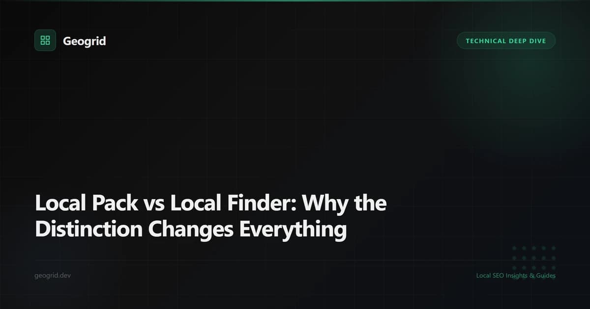 Visual breakdown of the local pack versus the local finder on Google SERPs