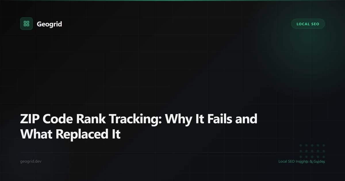 ZIP code rank tracking vs grid-based rank tracking comparison showing single point vs 169 scan points